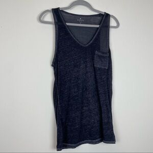 Athleta Burnout Blue Tank with Front Pocket Size Small